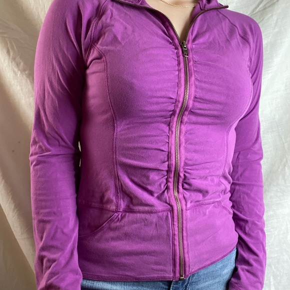 Zella purple zip up athletic jacket size small - Picture 2 of 7